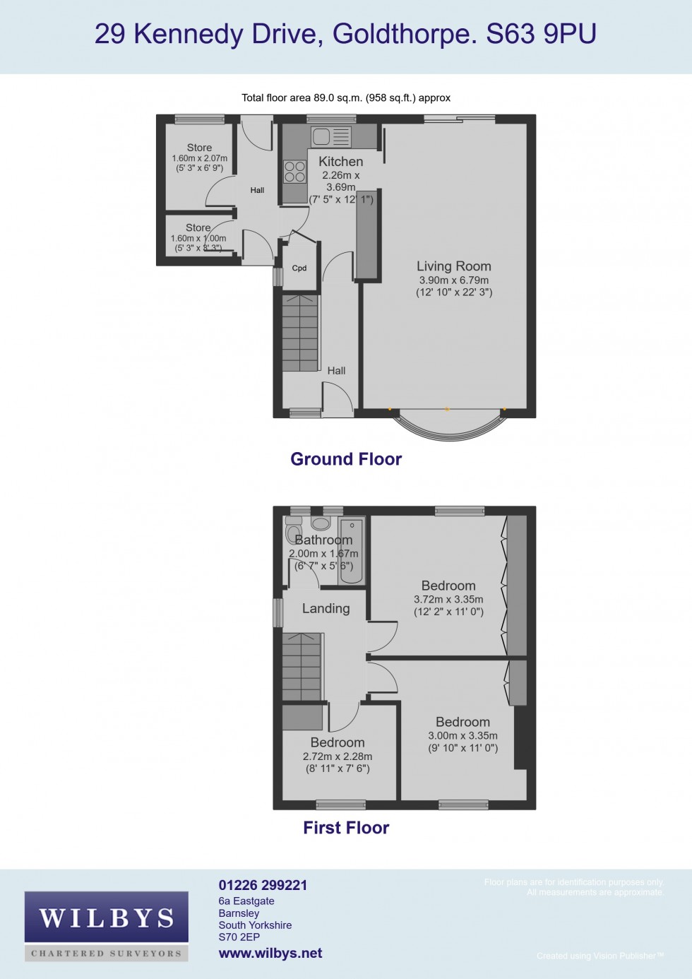 Floorplan for Kennedy Drive, Goldthorpe, Rotherham