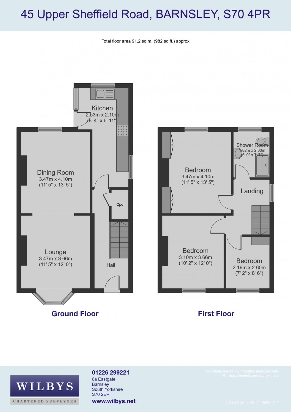 Floorplan for Upper Sheffield Road, Barnsley