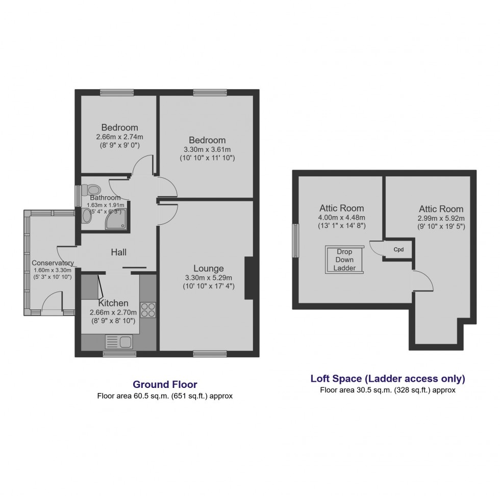 Floorplan for Cherry Close, Cudworth, Barnsley