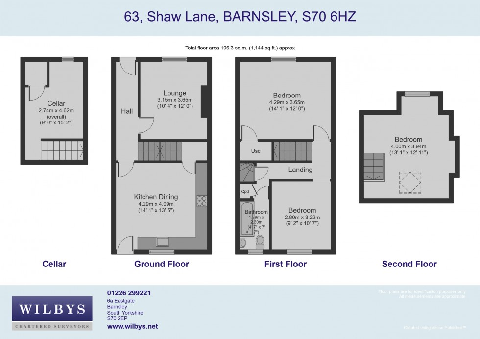 Floorplan for Shaw Lane, Barnsley