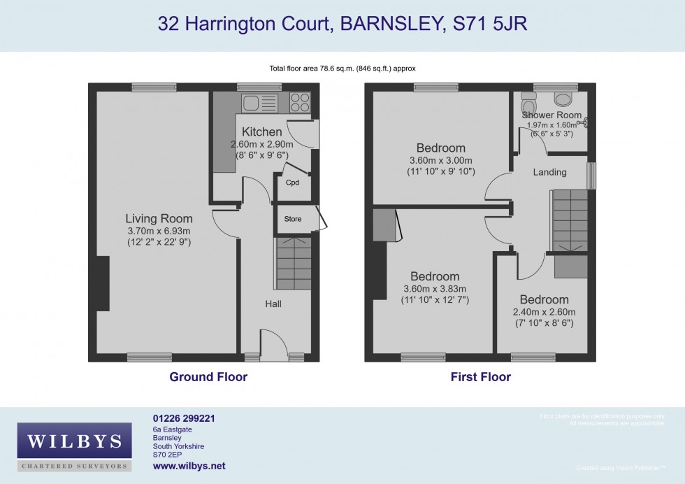 Floorplan for Harrington Court, Barnsley