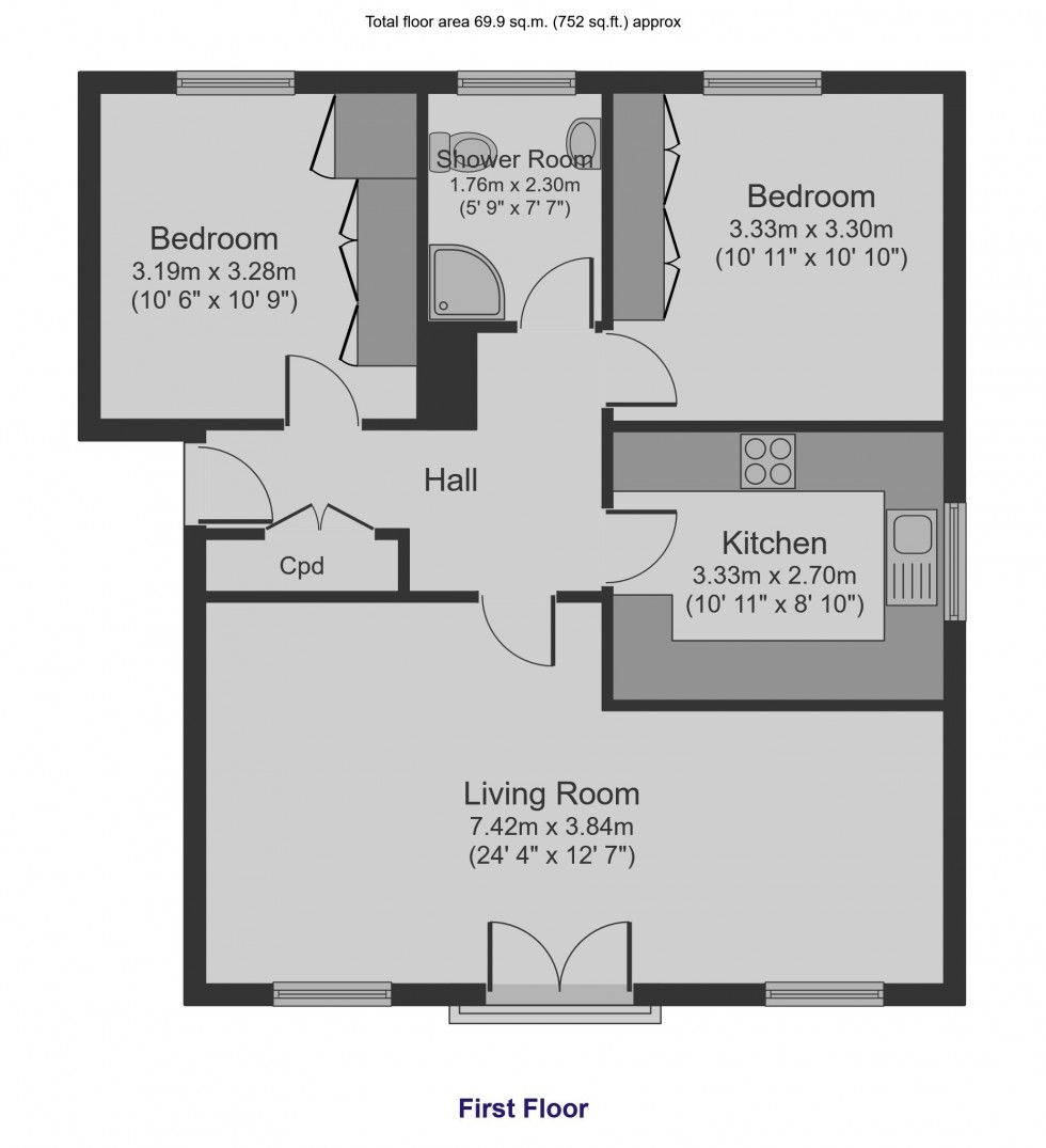 Floorplan for Midhope Way, Pogmoor, Barnsley