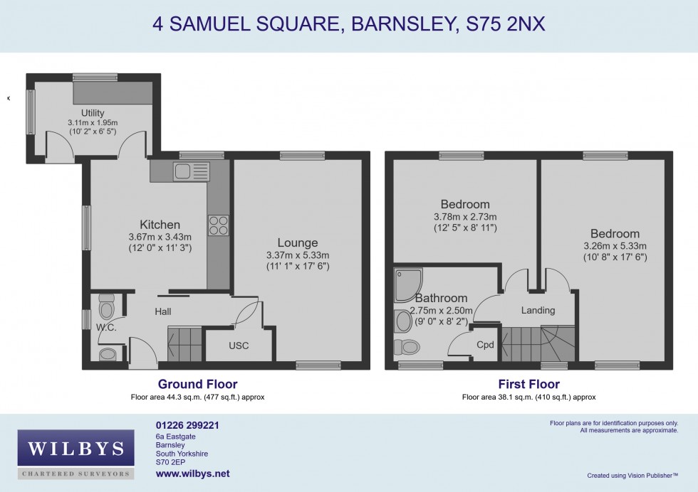 Floorplan for Samuel Square, Gawber, Barnsley