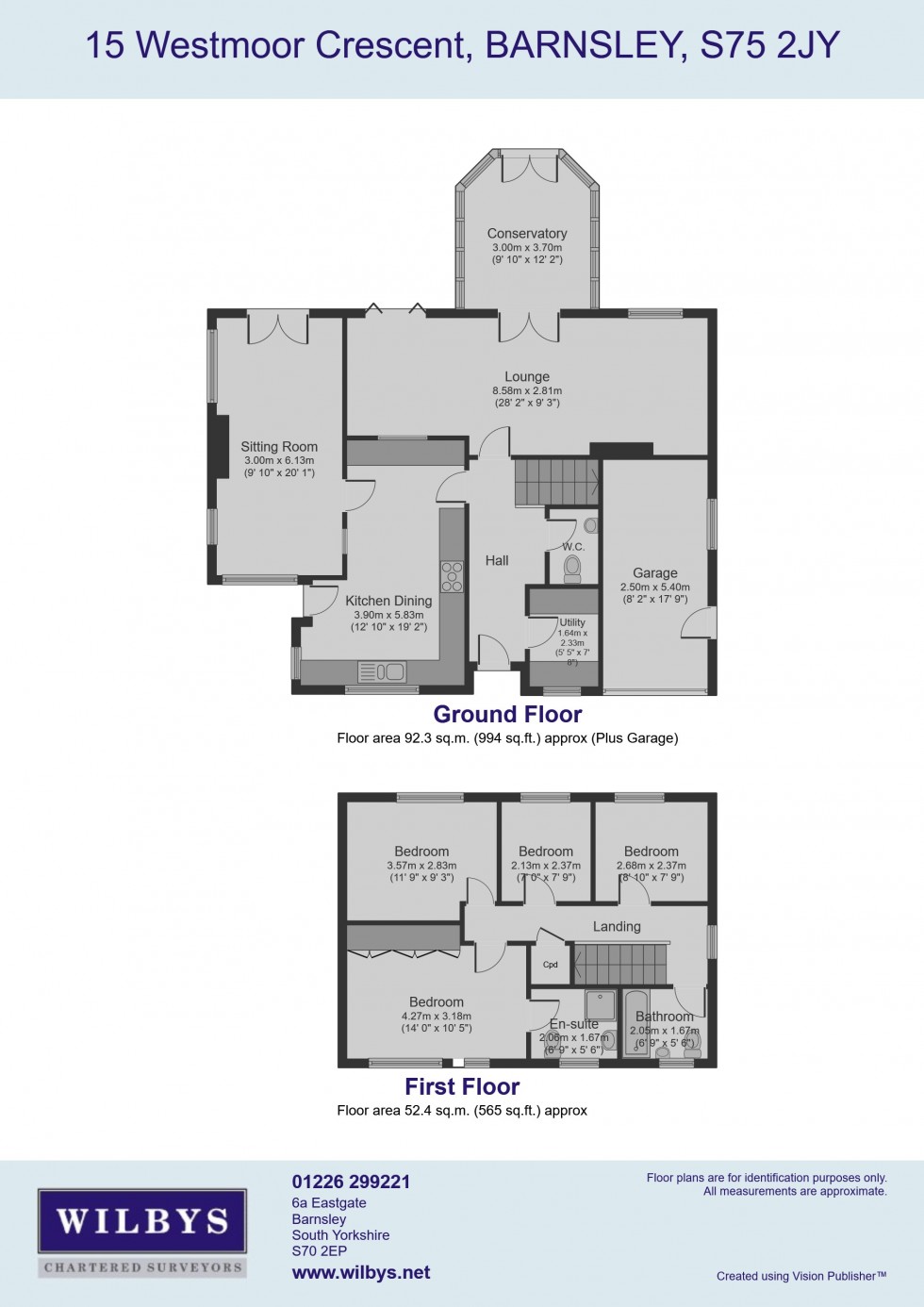 Floorplan for Westmoor Crescent, Pogmoor, Barnsley