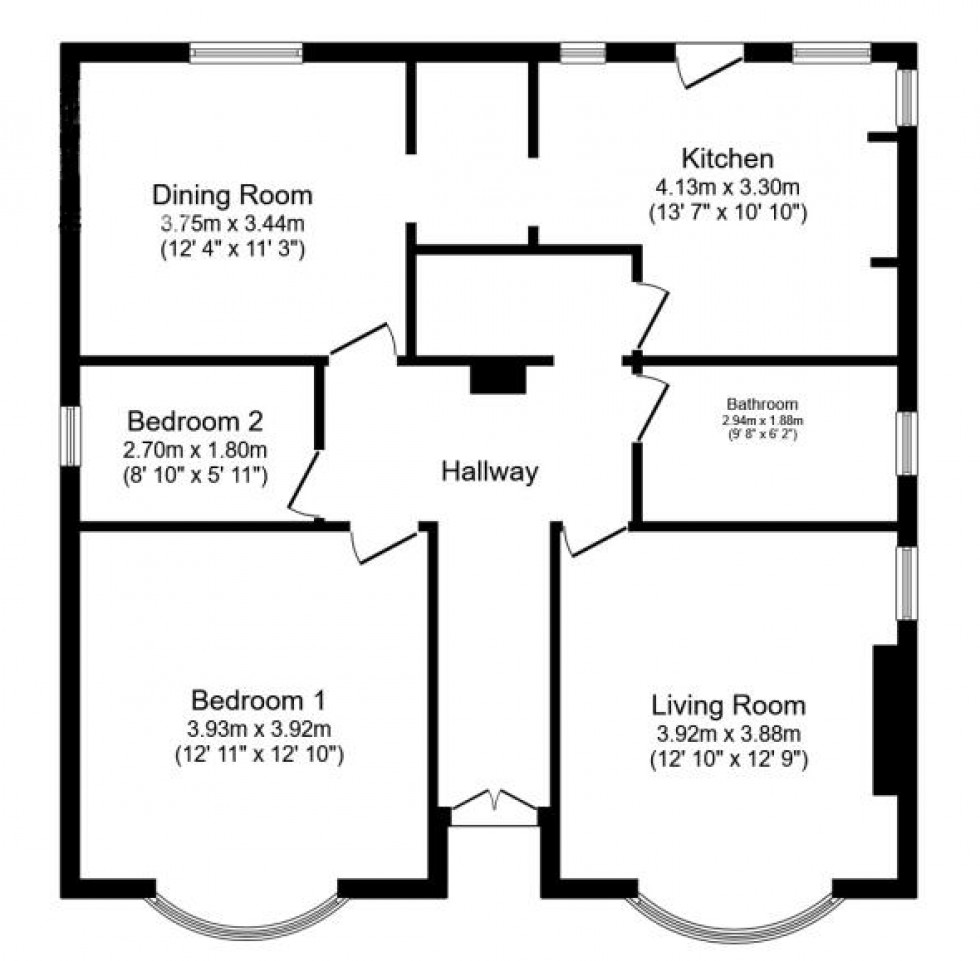 Floorplan for Harborough Hill Road, Barnsley