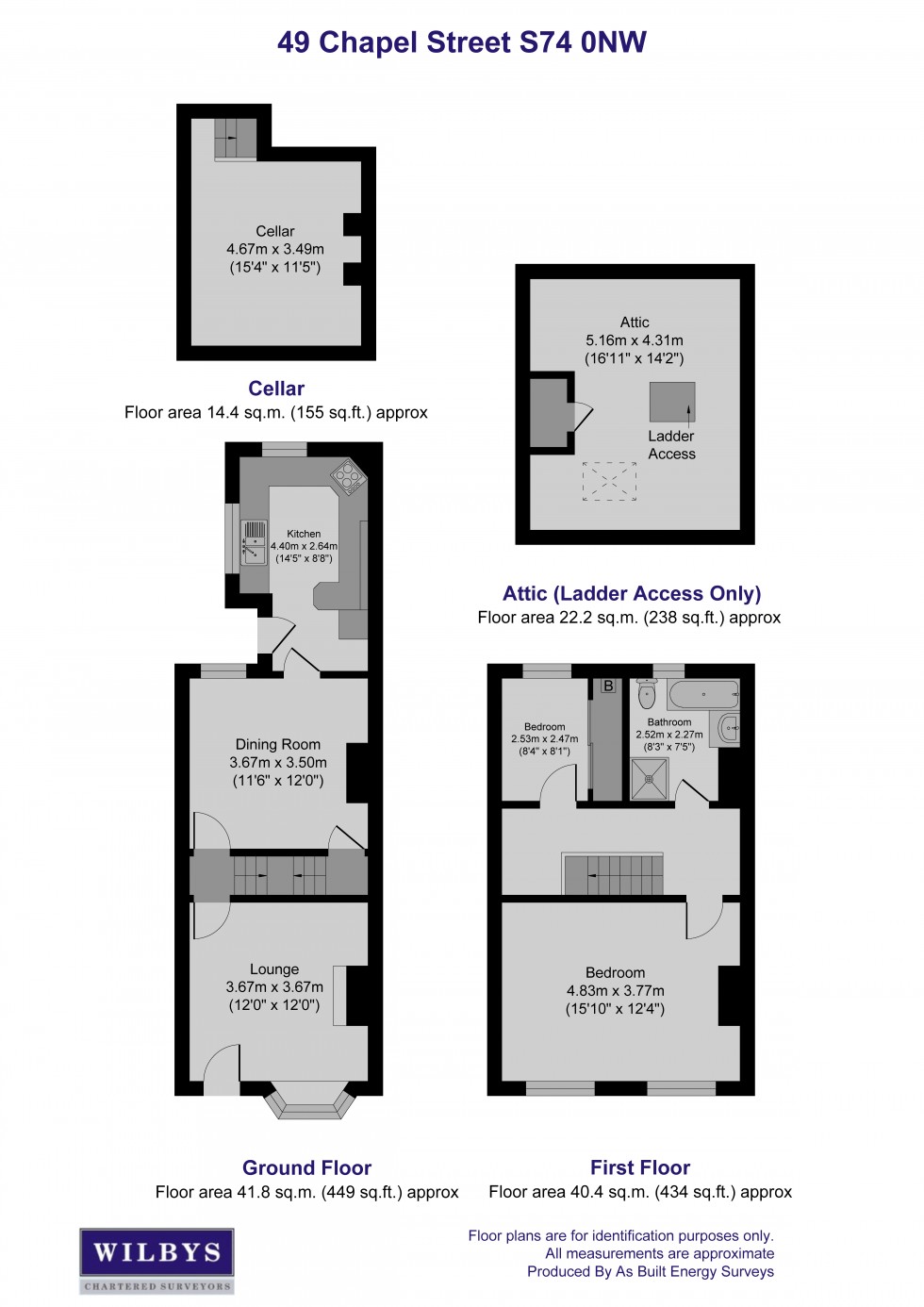 Floorplan for Chapel Street, Hoyland Common, Barnsley