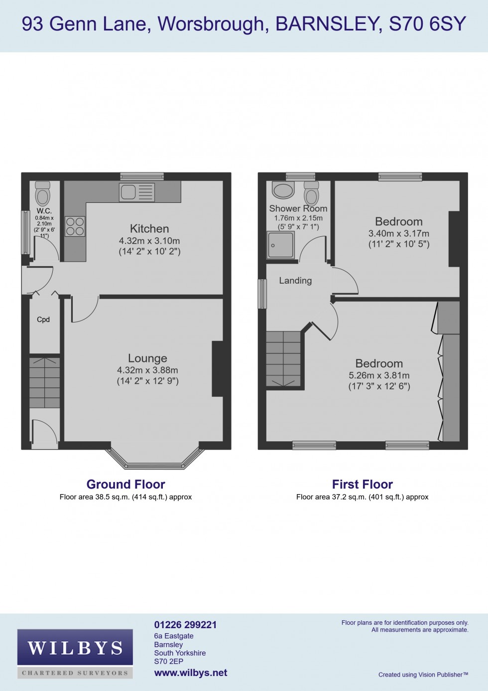 Floorplan for Genn Lane, Ward Green, Barnsley