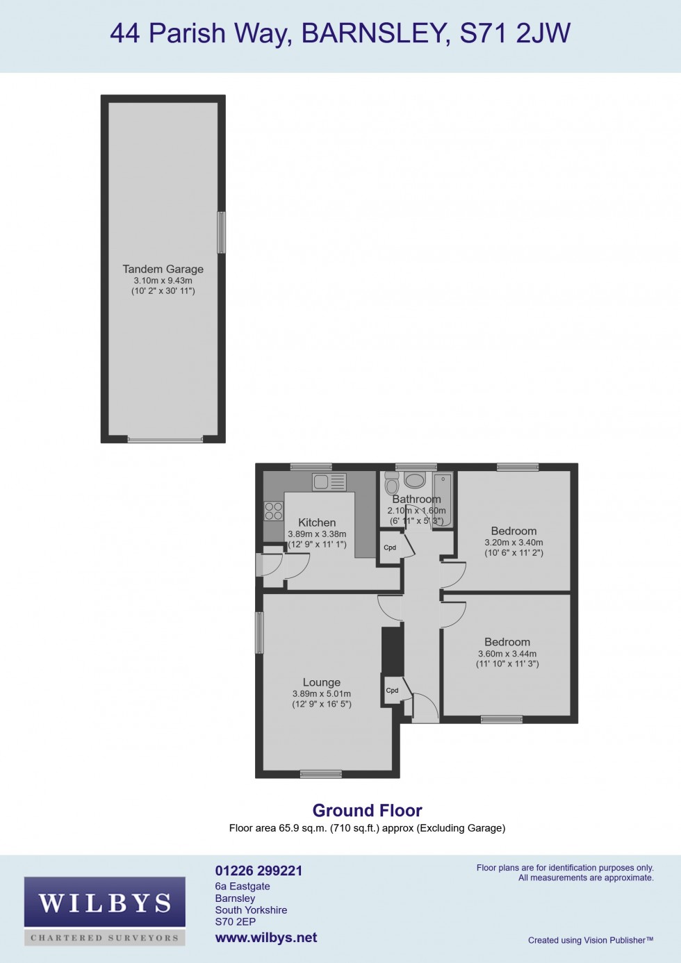 Floorplan for Parish Way, Monk Bretton, Barnsley