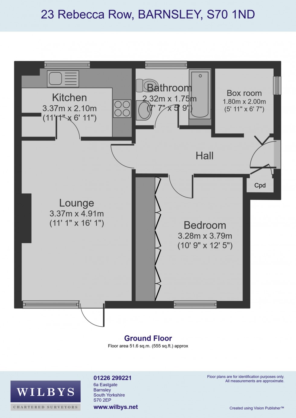 Floorplan for Rebecca Row, Barnsley