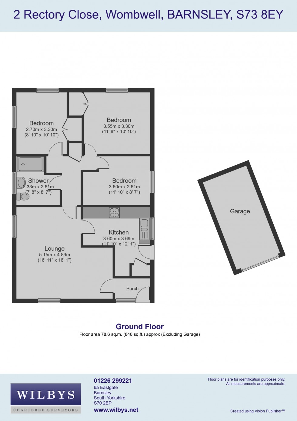 Floorplan for Rectory Close, Wombwell, Barnsley