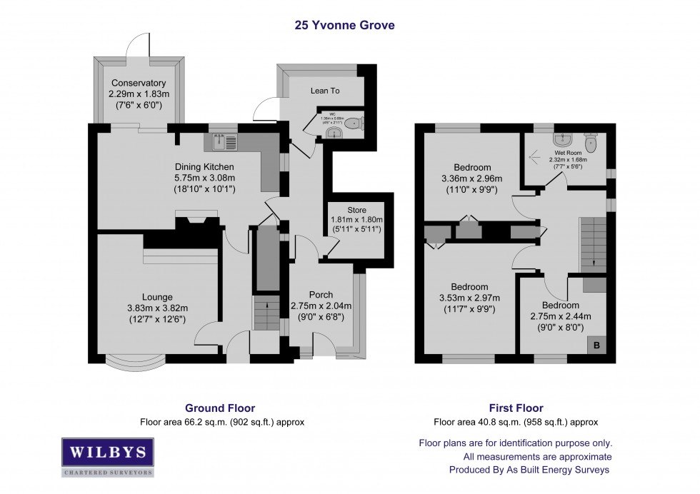 Floorplan for Yvonne Grove, Wombwell, Barnsley